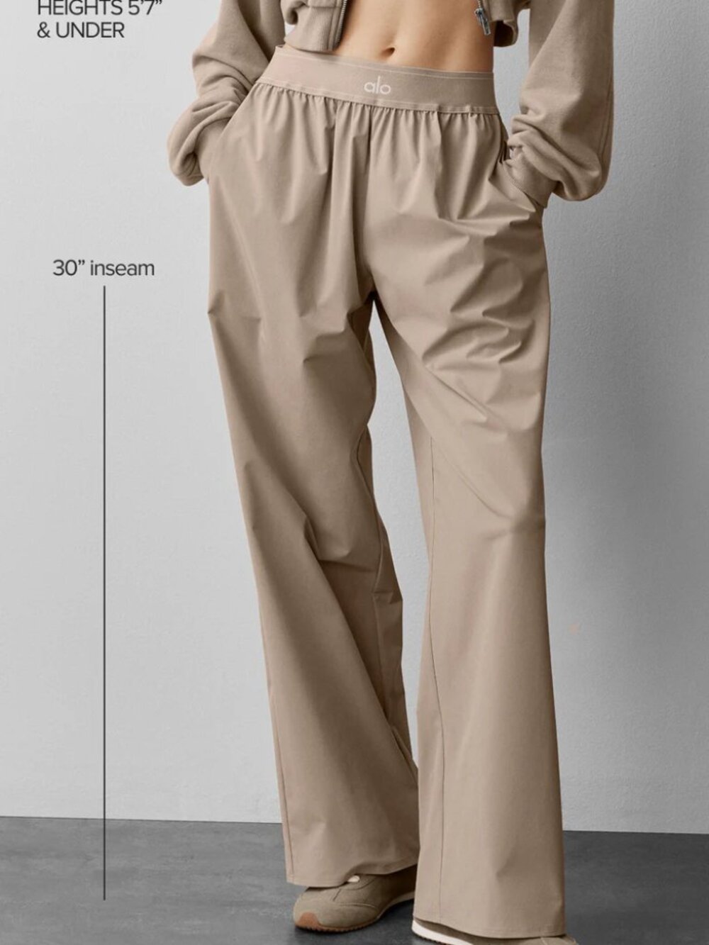 Alo Yoga Suit Up Trouser Gravel Color Regular 30-inch Inner Seam Length 🖤 - Picture 7 of 7
